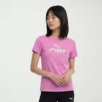 PUMA Womens Crew Neck Short Sleeve Regular Fit Graphic T-Shirt