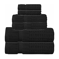 Home Weavers Inc Willow Collection 630gsm 100% Cotton Zero Twist Super Absorbent -pc. Quick Dry Bath Towel Set