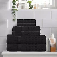 Home Weavers Inc Willow Collection 630gsm 100% Cotton Zero Twist Super Absorbent -pc. Quick Dry Bath Towel Set
