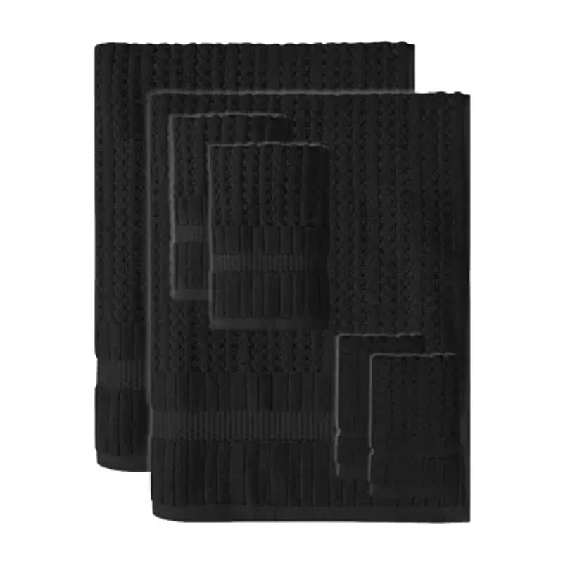 Home Weavers Inc Willow Collection 630gsm 100% Cotton Zero Twist Super Absorbent -pc. Quick Dry Bath Towel Set