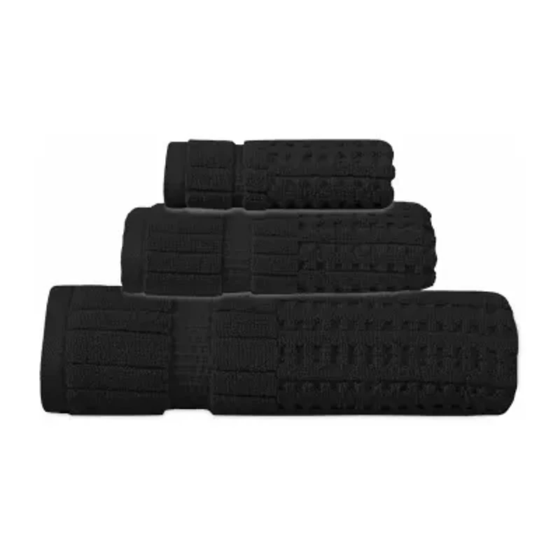 Home Weavers Inc Willow Collection 100% Cotton Zero Twist Super Absorbent -pc. Quick Dry Bath Towel Set