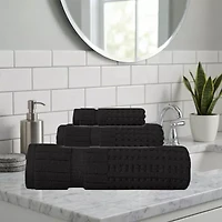 Home Weavers Inc Willow Collection 100% Cotton Zero Twist Super Absorbent -pc. Quick Dry Bath Towel Set