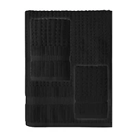 Home Weavers Inc Willow Collection 100% Cotton Zero Twist Super Absorbent -pc. Quick Dry Bath Towel Set
