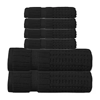 Home Weavers Inc Willow Collection 630gsm 100% Cotton Zero Twist Super Absorbent Bath Towel Set( & 2 Hand Towel