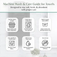 Home Weavers Inc Willow Collection 630gsm 100% Cotton Zero Twist Super Absorbent Bath Towel Set(6 Towel, 6 Hand & 12 Washcloth) - (Set Of 24) 24-pc. Quick Dry Set