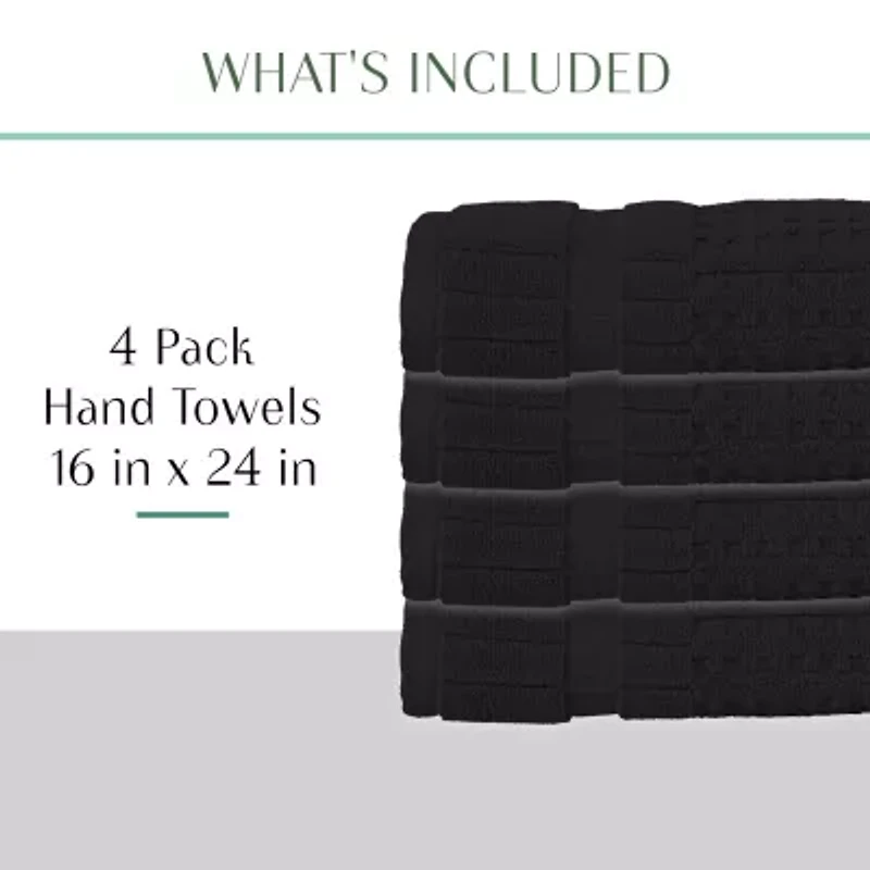Home Weavers Inc Willow Collection 630 Gsm 100% Cotton Zero Twist -pc. Quick Dry Bath Towel Set