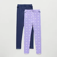 Thereabouts Little & Big Kid Girls Seated Wear 24" Straight 2-pc. Full Length Leggings