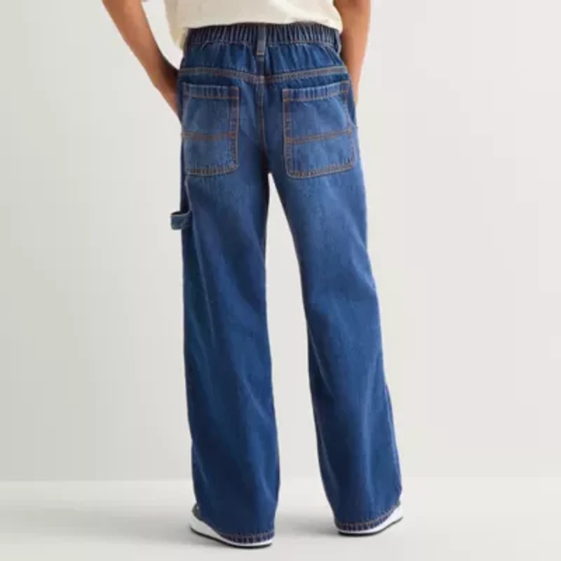 Thereabouts Little & Big Kid Boys Adjustable Waist Workwear Loose Fit Jean