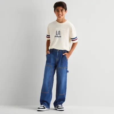 Thereabouts Little & Big Kid Boys Adjustable Waist Workwear Loose Fit Jean