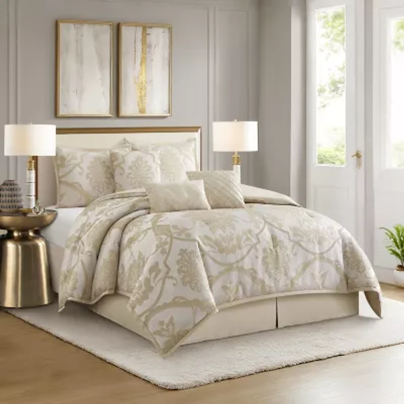 Stratford Park Melinda Floral 7-pc. Easy Care Comforter Set