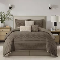 Stratford Park Whitney Geometric 7-pc. Easy Care Comforter Set