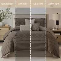 Stratford Park Whitney Geometric 7-pc. Easy Care Comforter Set