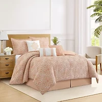 Stratford Park Brenda Geometric 7-pc. Easy Care Comforter Set
