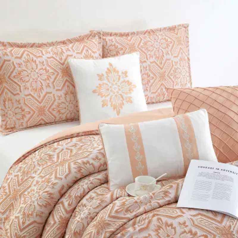 Stratford Park Brenda Geometric 7-pc. Easy Care Comforter Set