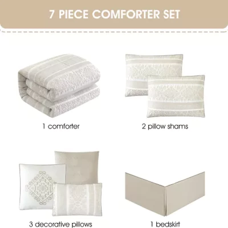 Stratford Park Imani Patchwork 7-pc. Easy Care Comforter Set