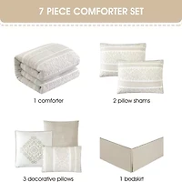 Stratford Park Imani Patchwork 7-pc. Easy Care Comforter Set