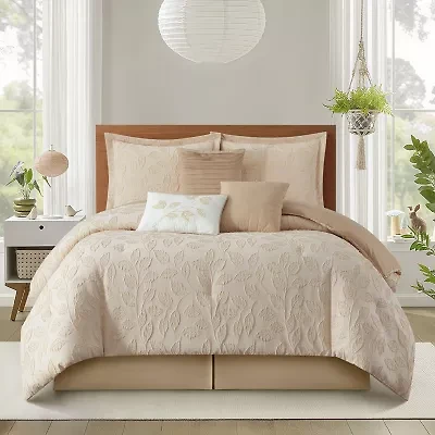 Stratford Park Kacey Leaves 7-pc. Easy Care Comforter Set