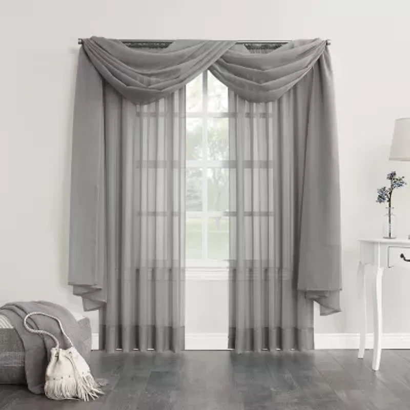 No. 918 Emily Sheer Voile Window Scarf Valance