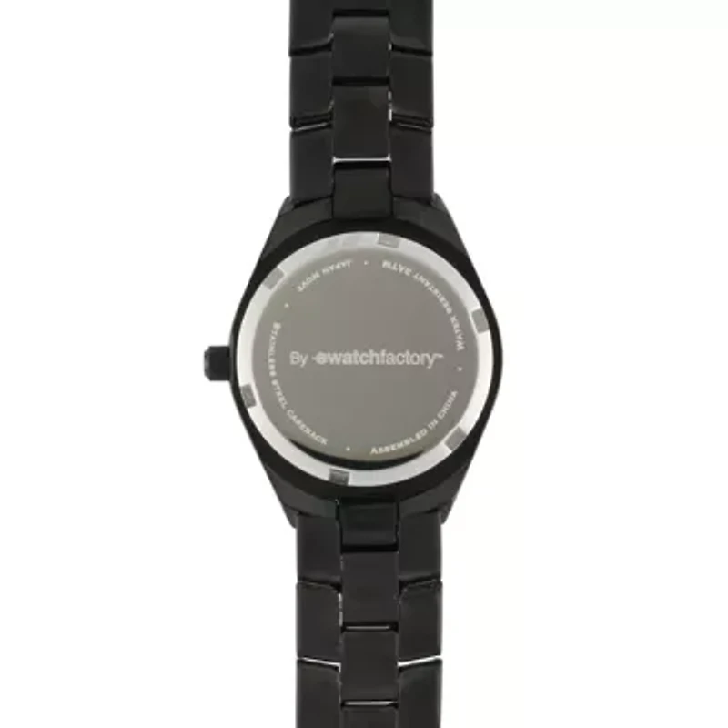 Personalized Dial Womens Black Stainless Steel Bracelet Watch