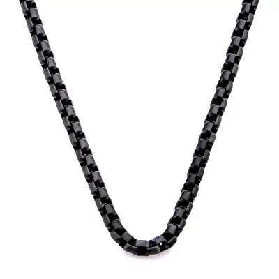 Mens Stainless Steel Hypoallergenic Inch Box Chain Necklace