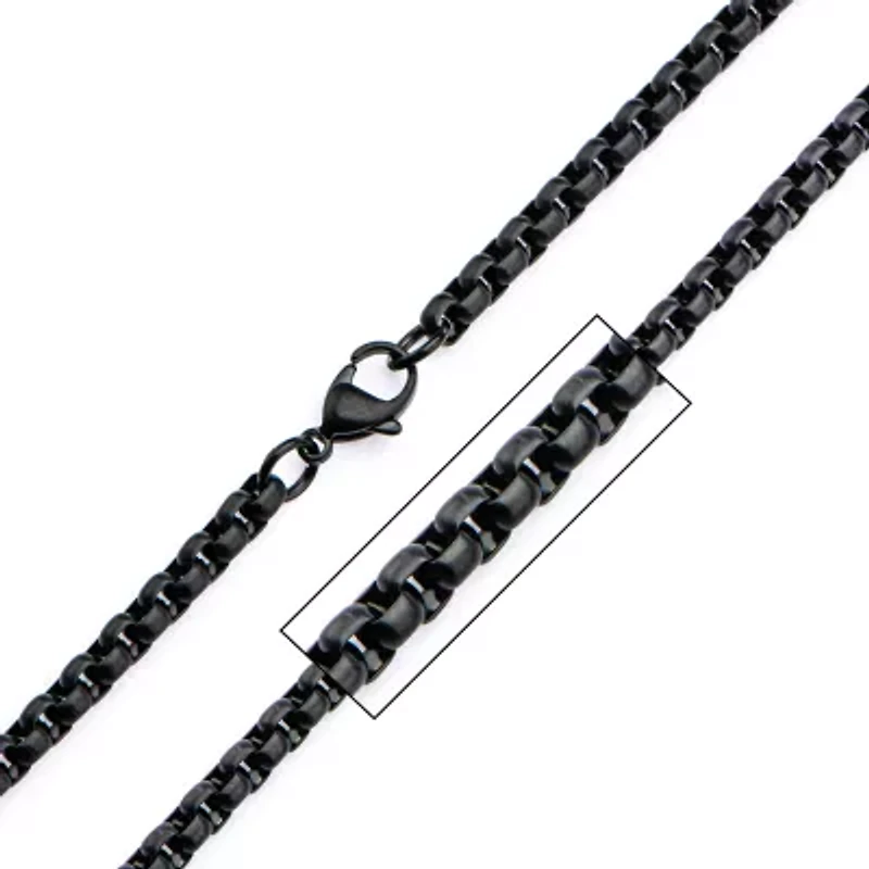 Mens Stainless Steel Hypoallergenic Inch Box Chain Necklace