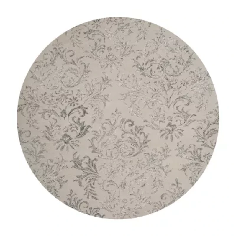 Safavieh Glamour Collection Aaron Damask Round Area Rug