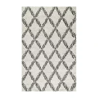 nuLoom Sharika Lattice Shaggy Rectangular Rug