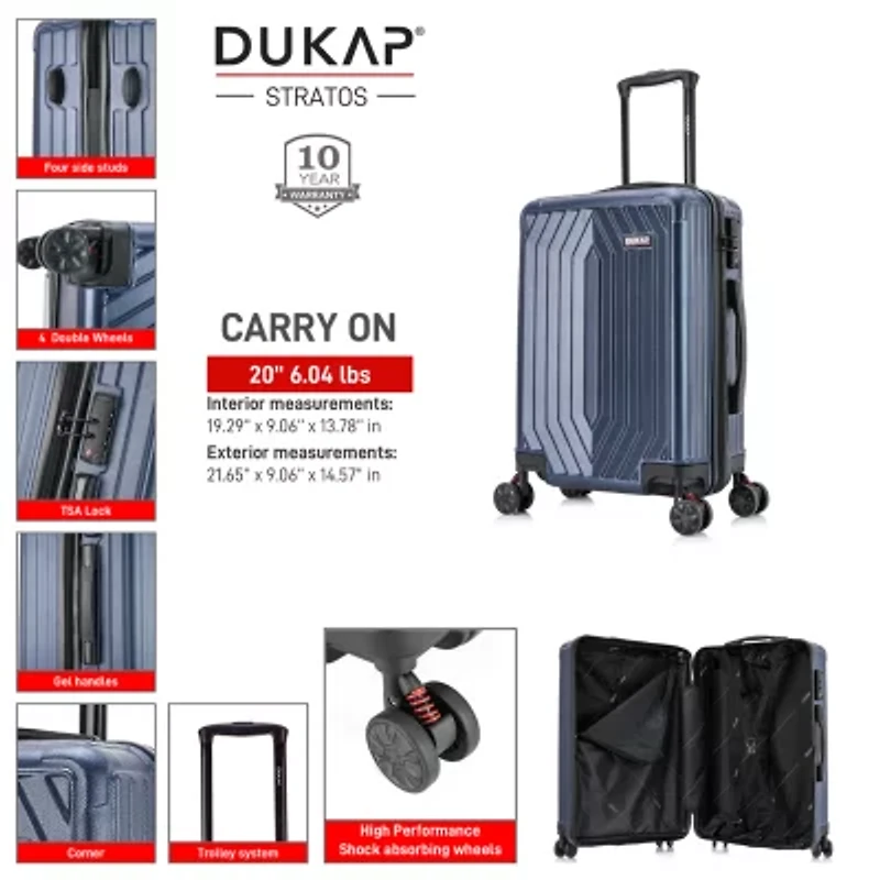 Dukap STRATOS 20" Hardside Lightweight Luggage