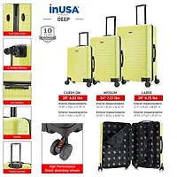 InUSA Deep 3-pc. Hardside Lightweight Luggage Set