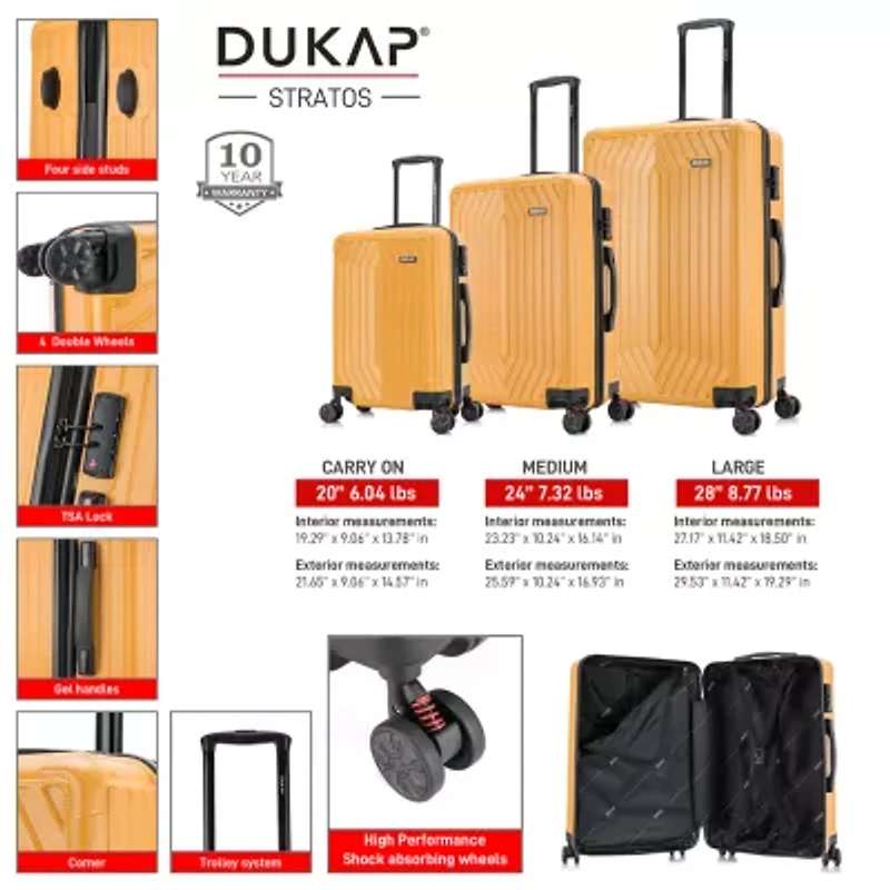 Dukap STRATOS 3-pc. Hardside Lightweight Luggage Set