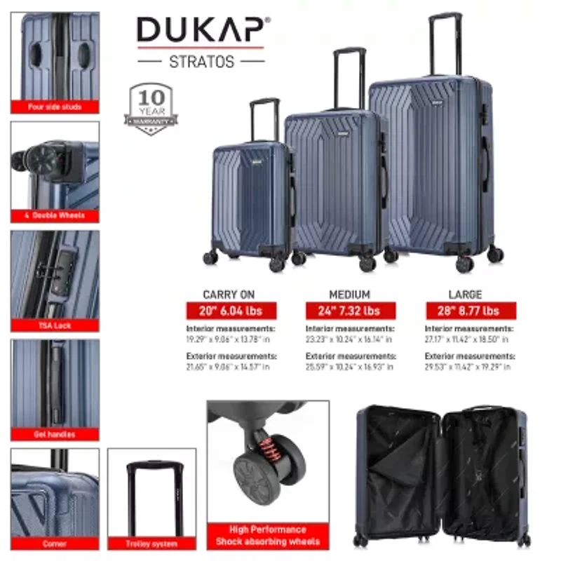 Dukap STRATOS 3-pc. Hardside Lightweight Luggage Set