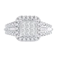 Womens / CT. T.W. Natural White Diamond 10K Gold Cushion Engagement Ring