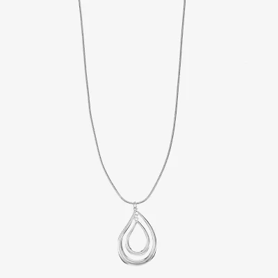Liz Claiborne Orbital Womens 17 Inch Pendant Necklace