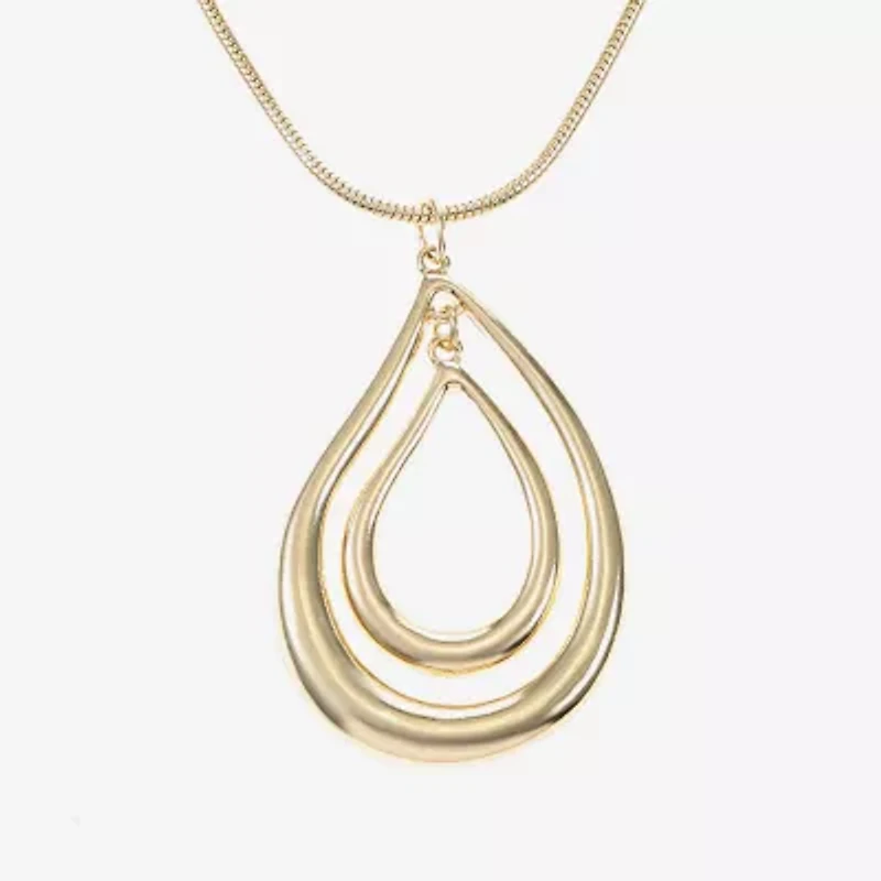 Liz Claiborne Orbital Womens 17 Inch Pendant Necklace