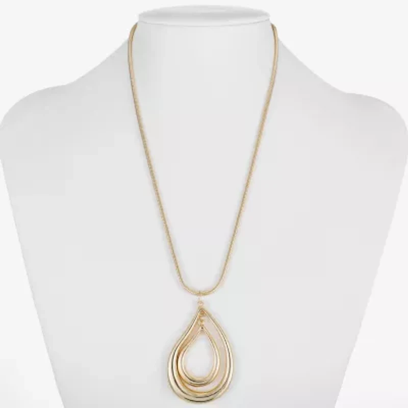 Liz Claiborne Orbital Womens 17 Inch Pendant Necklace