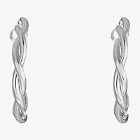 Liz Claiborne Twisted Womens 30mm Hypoallergenic Hoop Earrings
