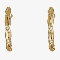 Liz Claiborne Twisted Womens 30mm Hypoallergenic Hoop Earrings