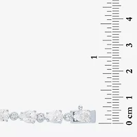 Womens Lab Created Sapphire Sterling Silver Inch Tennis Bracelet