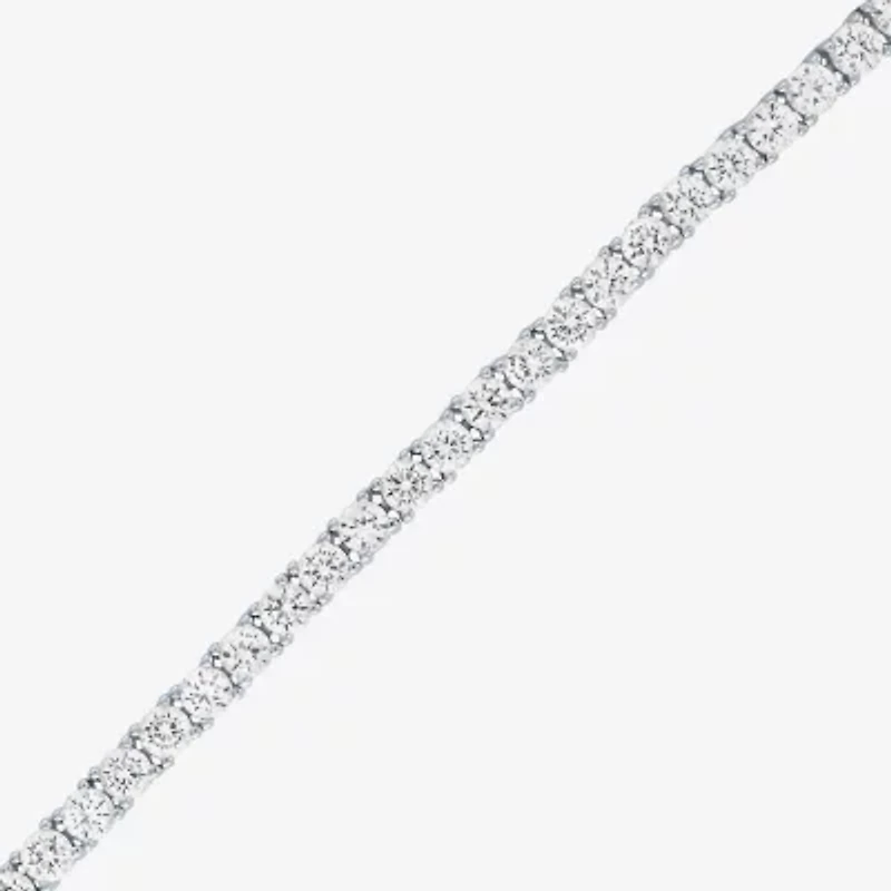 Womens Sapphire Sterling Silver Inch Tennis Necklace