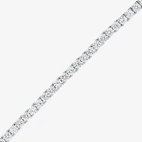 Womens Sapphire Sterling Silver Inch Tennis Necklace