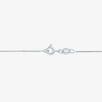 Womens Lab Created White Sapphire Sterling Silver Butterfly 18 Inch Pendant Necklace