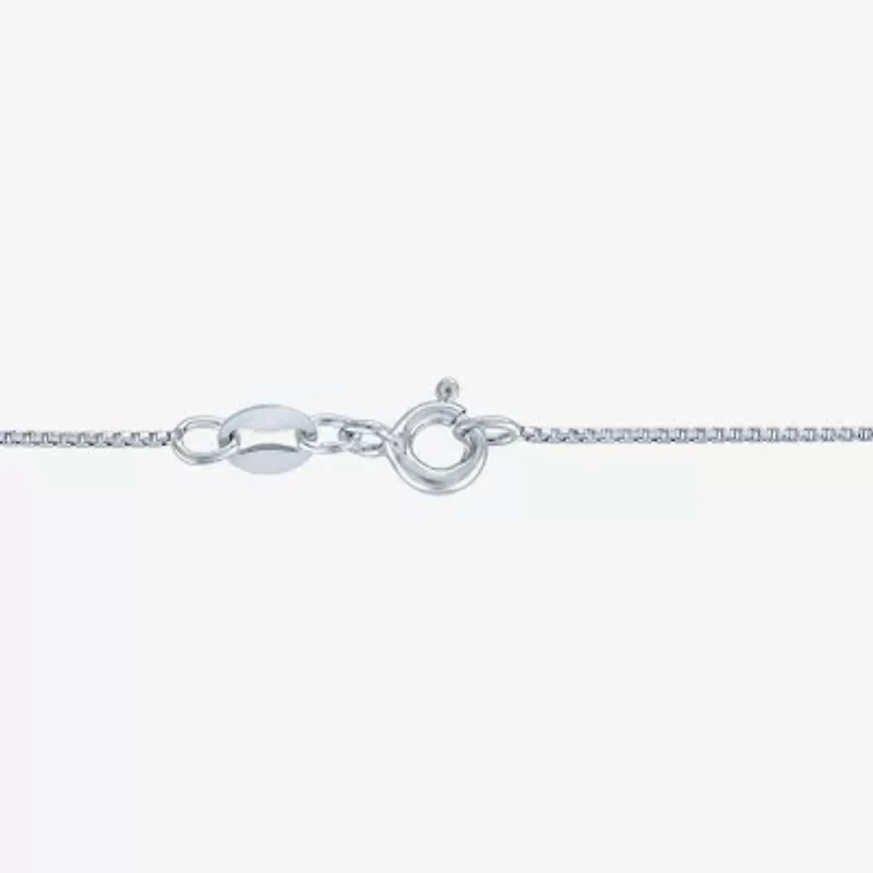 Gemstone & Lab-Created White Sapphire Sterling Silver Halo Pendant Necklace