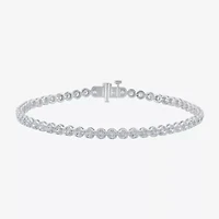 H-I/ I1) Womens CT. T.W. Lab Grown White Diamond 10K Gold 7.25 Inch Tennis Bracelet