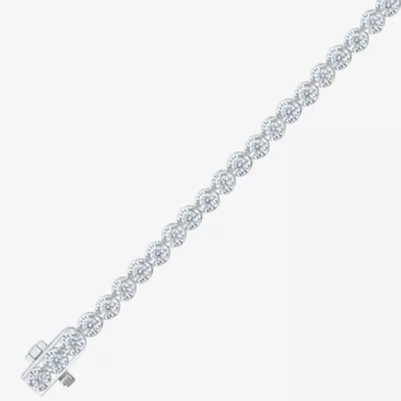 H-I/ I1) Womens CT. T.W. Lab Grown White Diamond 10K Gold 7.25 Inch Tennis Bracelet