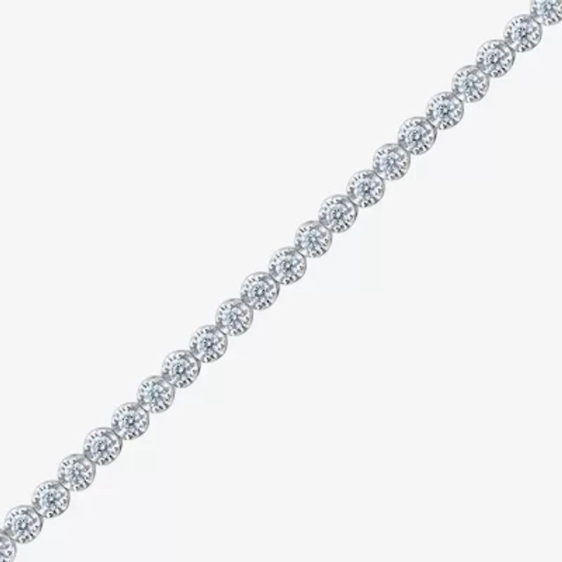 (I1/H-I) Womens 3 CT. T.W. Lab Grown White Diamond 10K Gold 7.25 Inch Tennis Bracelet