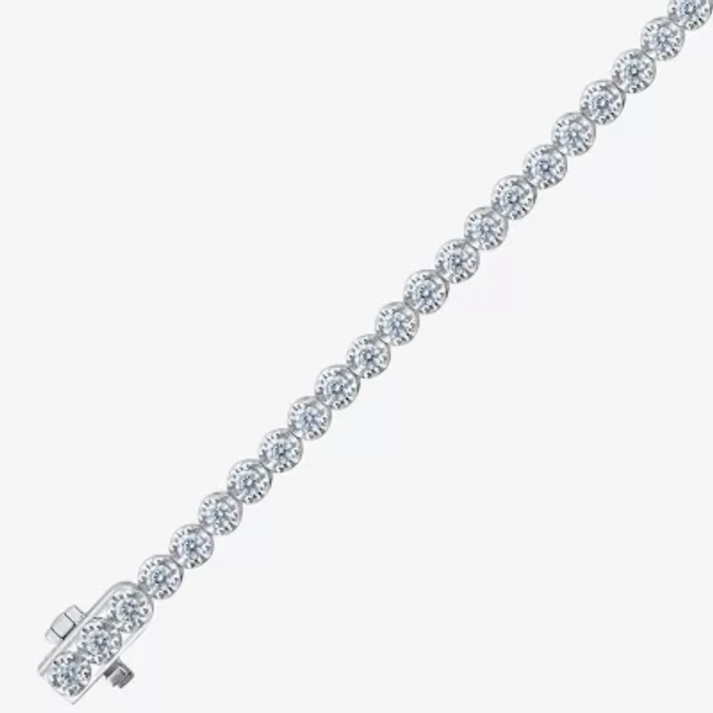 (I1/H-I) Womens 3 CT. T.W. Lab Grown White Diamond 10K Gold 7.25 Inch Tennis Bracelet