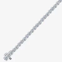 (I1/H-I) Womens 3 CT. T.W. Lab Grown White Diamond 10K Gold 7.25 Inch Tennis Bracelet