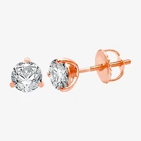 Ever Star (E-F / Si1-Si2) 1 1/2 CT. T.W. Lab Grown White Diamond 14K Gold 6.5mm Round Stud Earrings