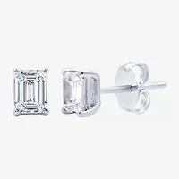 Ever Star (G / Si2-I1) 1 CT. T.W. Lab Grown White Diamond 10K White Gold Stud Earrings