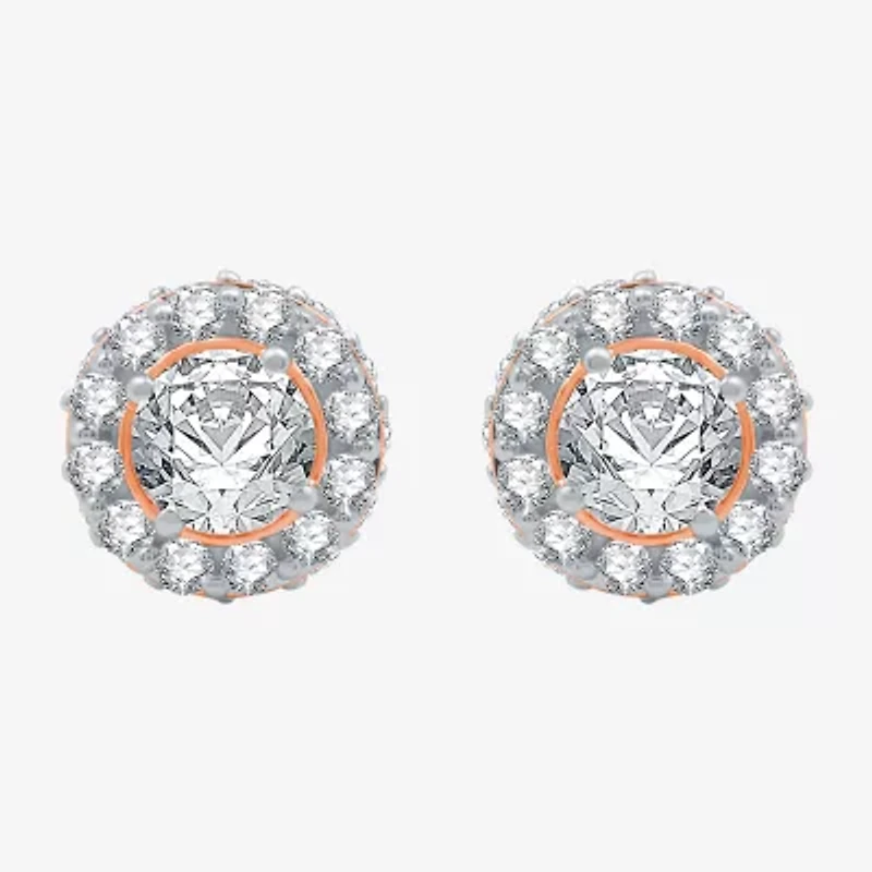 Ever Star (H-I / Si2-I1) 3 CT. T.W. Lab Grown White Diamond 14K Gold 10.8mm Round Stud Earrings
